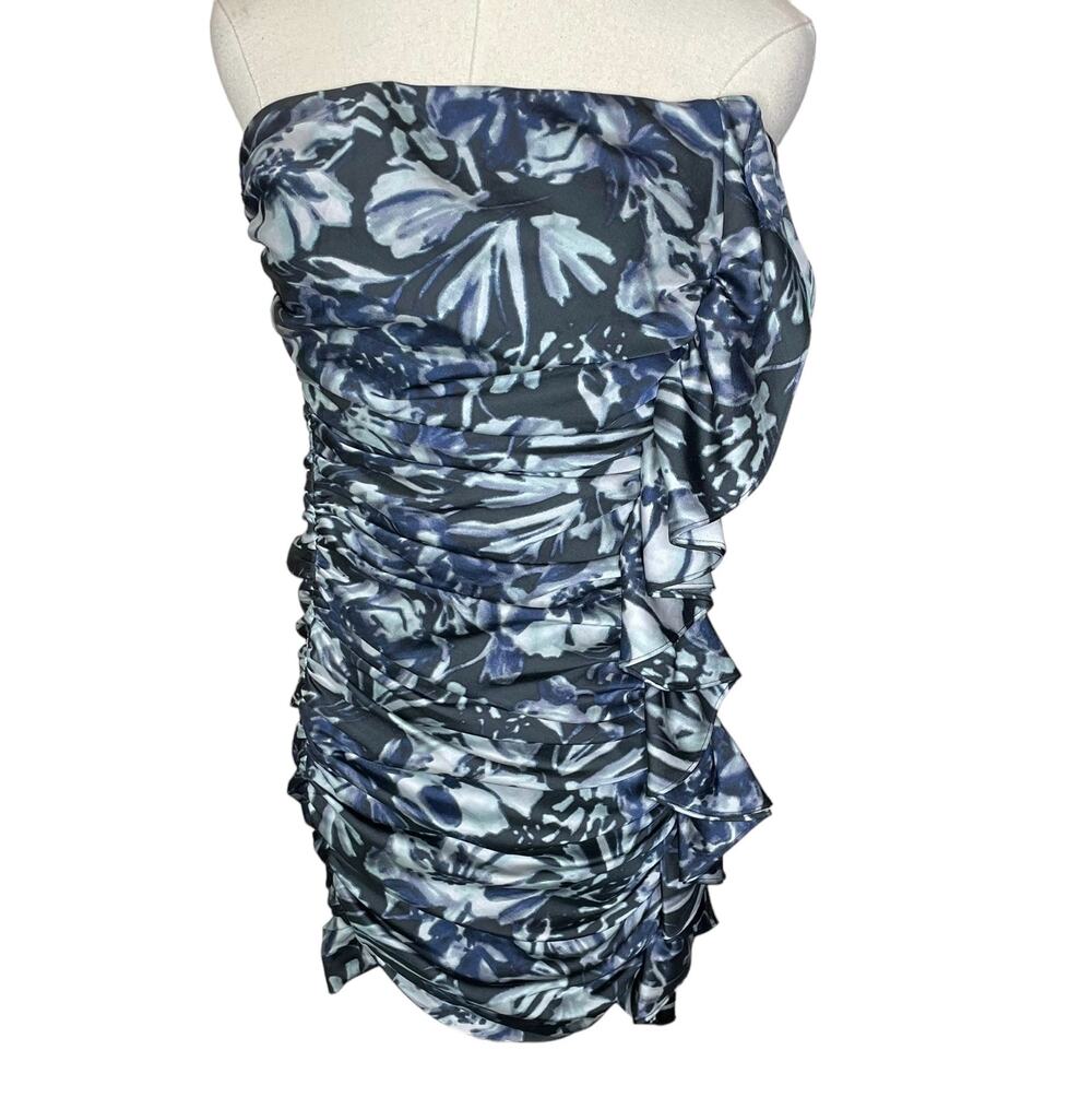 Jessica Simpson Size Small Strapless Minidress Ruffled Tie Dyed Party Sexy